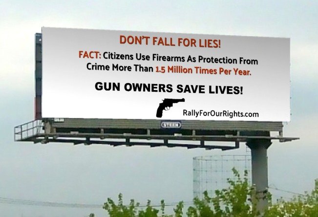 gun rights save lives billboard colorado rally for our rights